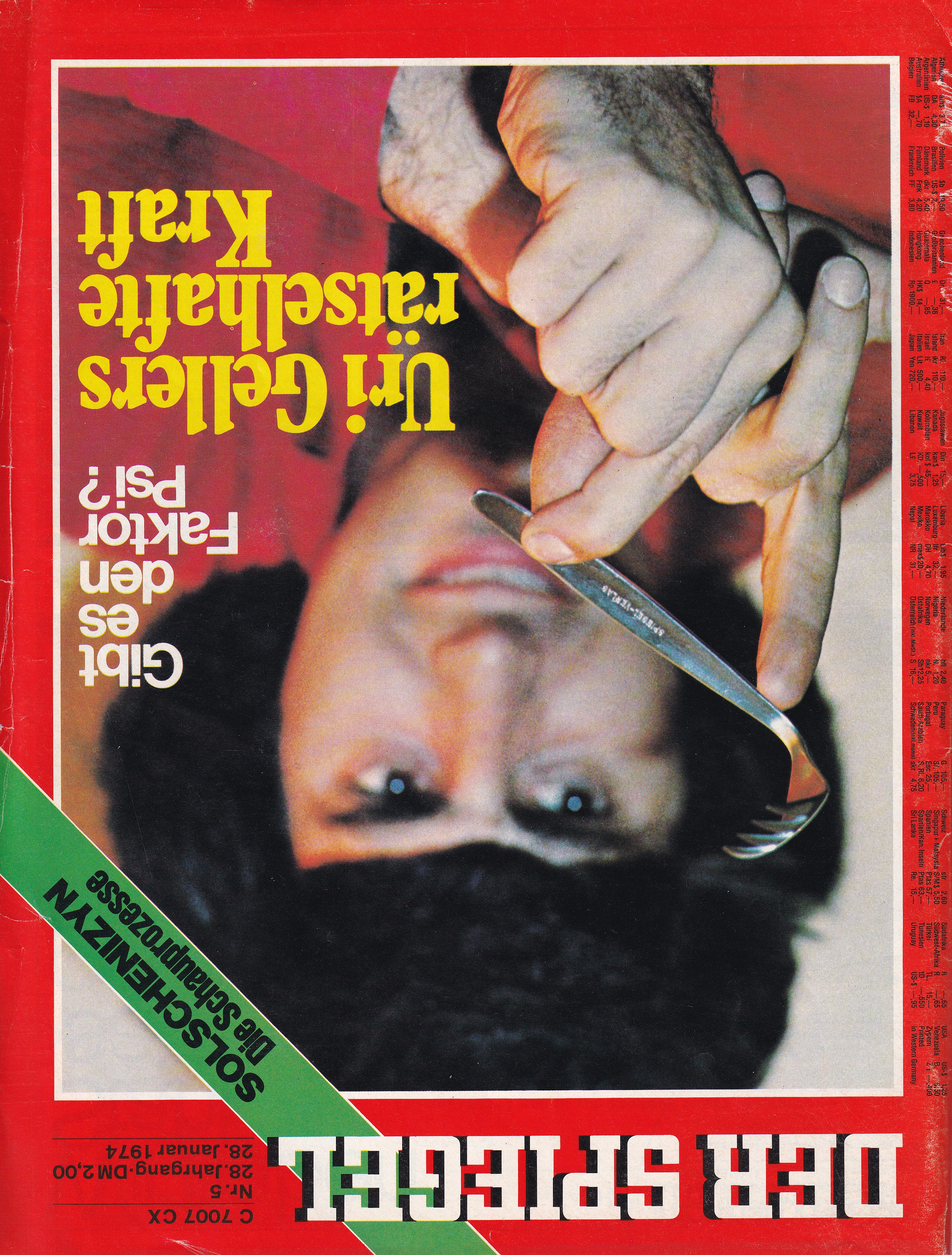 Ausgabe DER SPIEGEL vom 28. Januar 1974 (Archiv des IGPP)